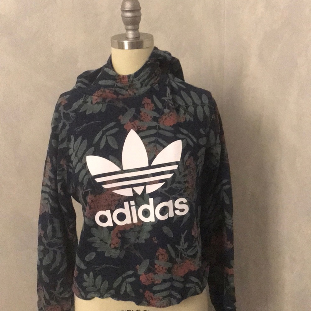 Floral print addidas hoodie